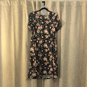 Floral Dark Blue Dress